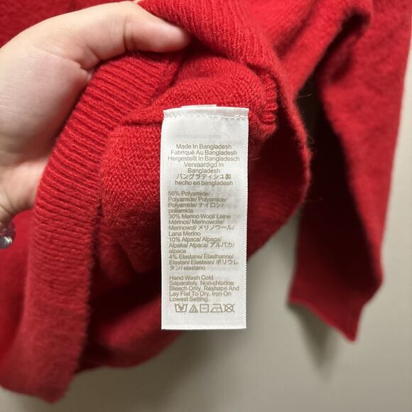 J.Crew Rollneck Sweater Women's XXS Red Maroon Wool Alpaca Supersoft BD613 NWT - Picture 8 of 16
